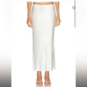 Enza Costa Satin Bias Cut Skirt Large (size 4) color: “undyed” (white)